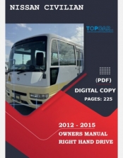 NISSAN CIVILIAN 2012 2013 2014 2015 OWNERS MANUAL